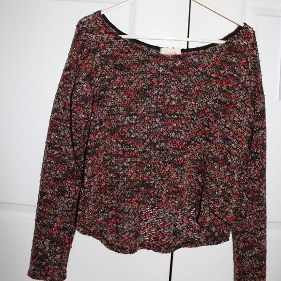 Black/Brown Cropped Sweater - Picture 1 of 2
